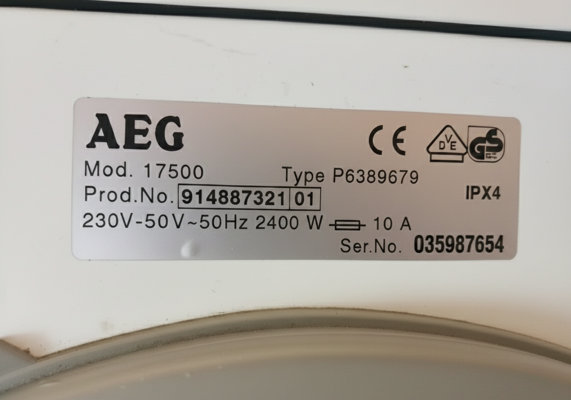 Typenschild Beispiel 1