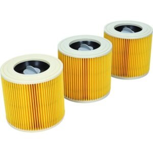 3 Stück Filter Patronenfilter Luftfilter kompatibel mit Kärcher Staubsauger Nass-Trockensauger Lamellenfilter für Mehrzwecksauger 6.414-552.0 WD 2 WD 3 SE 4