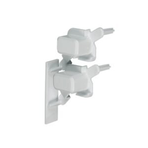 LUTH Premium Profi Parts Tastenkappe Weiß 2-Fach kompatibel mit Bauknecht 481071425541 für Waschmaschine